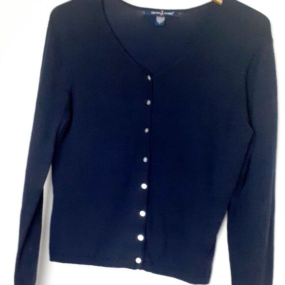 Devon & Jones Stretch Cotton Blend Knit Ribbed VNeck Button Cardigan Lot of 3 S - Picture 9 of 12